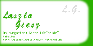 laszlo giesz business card